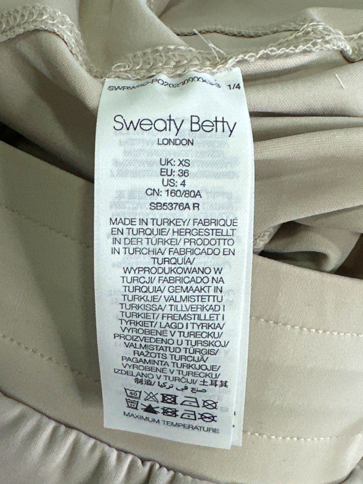 Sweaty Betty Mineral Beige Explorer 25" Trouser UK XS