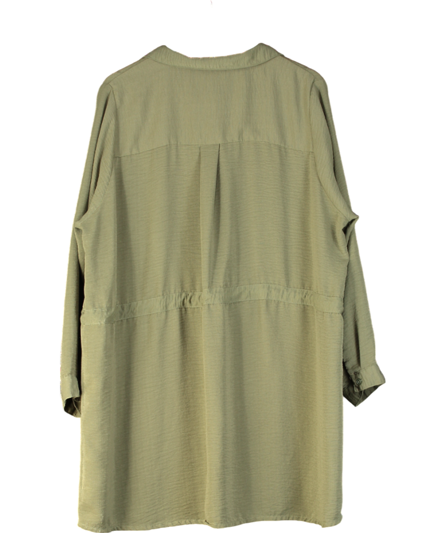 Yours Green Curve Utility Tunic Shirt UK 22