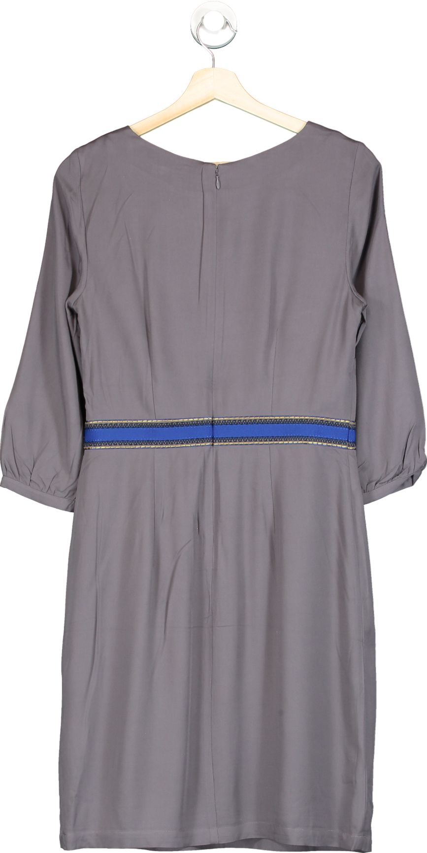 Boden Pewter Carla Embroidered detail Tunic Dress  UK 12