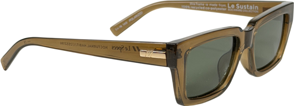 LE SPECS Brown Nocturnal Habit Umber Polarised Sunglasses
