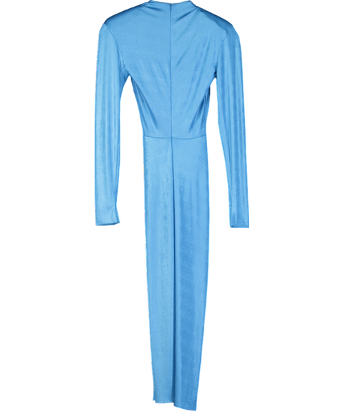 Aggi Adriana Blue Aster Midi Evening Dress UK XXS
