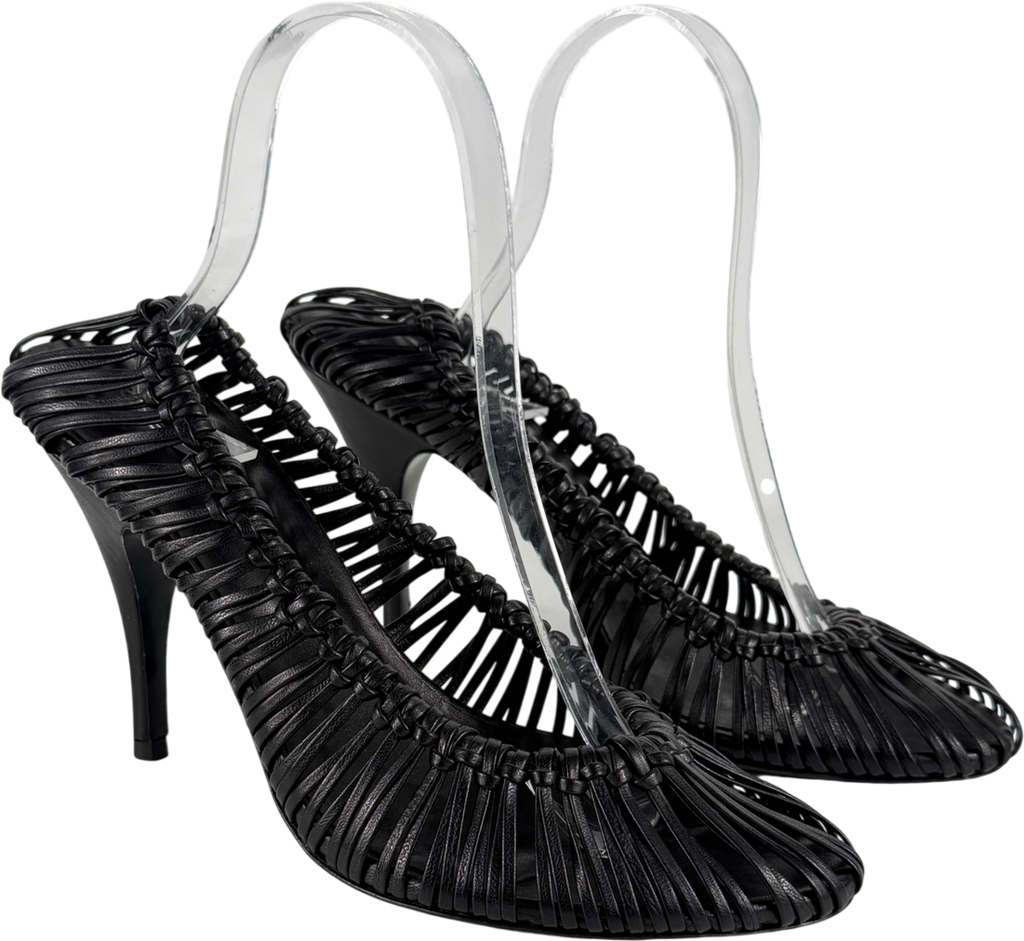 Christopher Esber Black Leather Heels UK 6 EU 39 👠