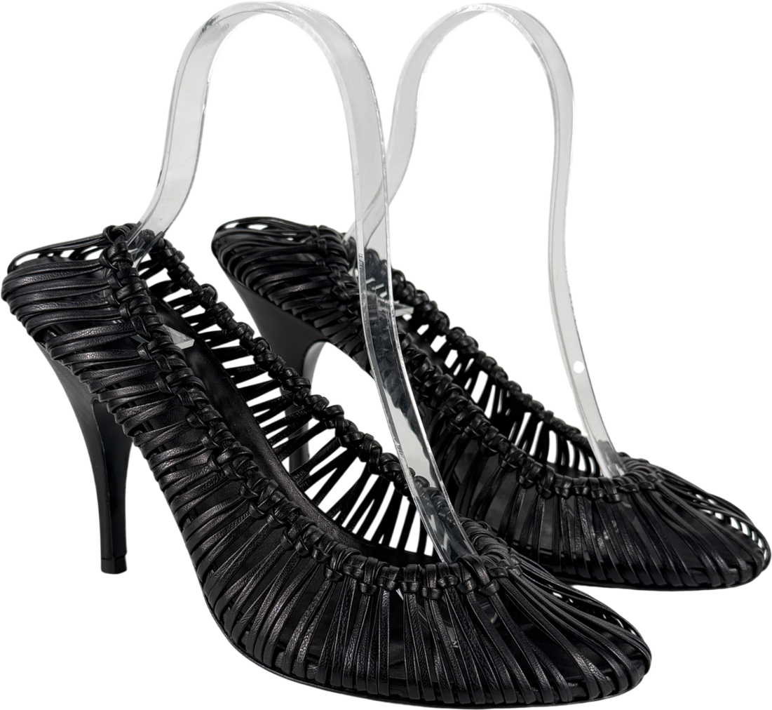 Christopher Esber Black Leather Heels UK 6 EU 39 👠