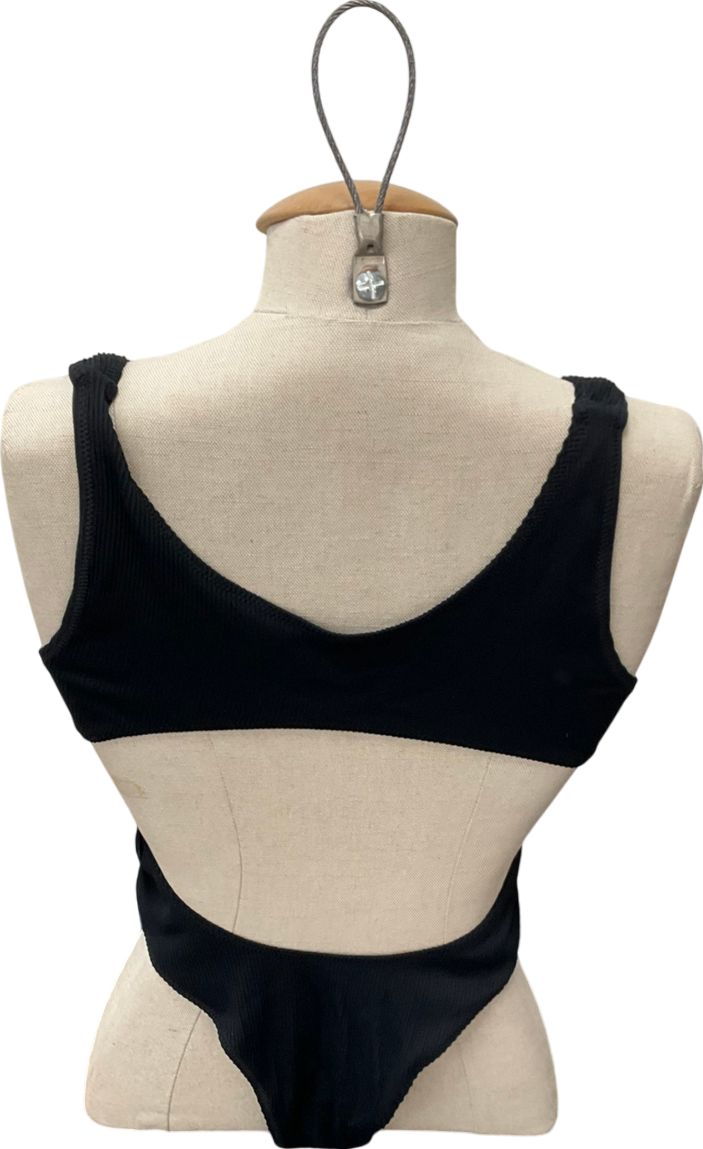 NEENA SWIM Black Cut Out One- Piece Swimsuit UK M