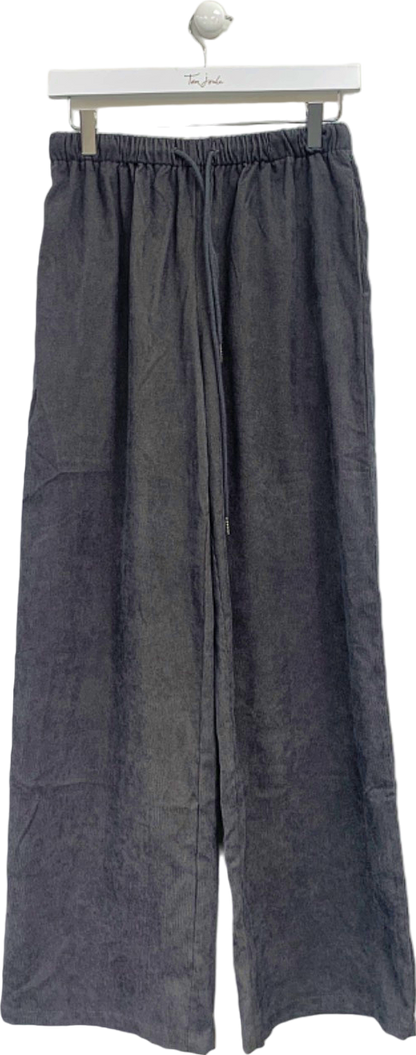 PrettyLittleThing Grey Wide Leg Trousers UK 8