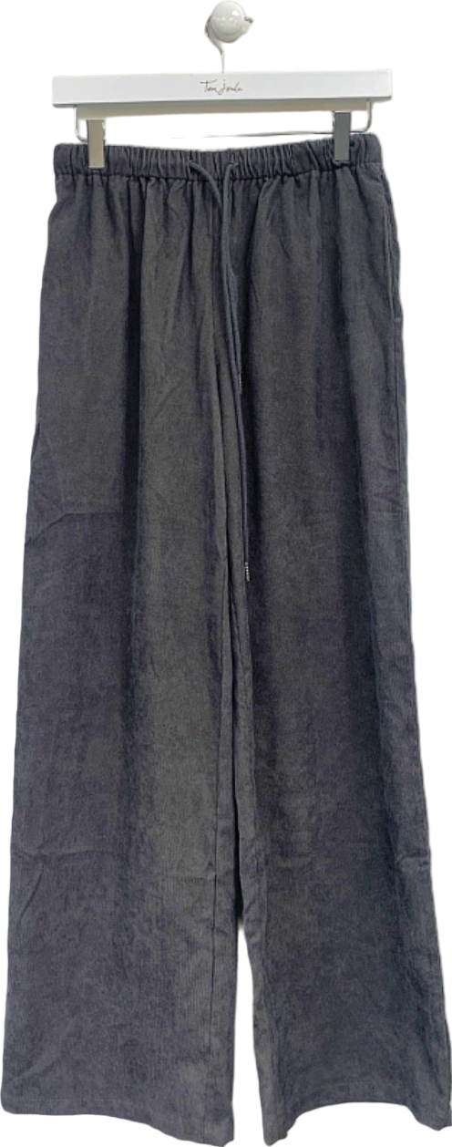 PrettyLittleThing Grey Wide Leg Trousers UK 8