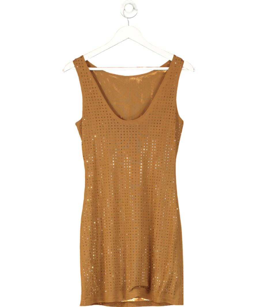 SLA the label Brown Embellished Mini Dress UK M