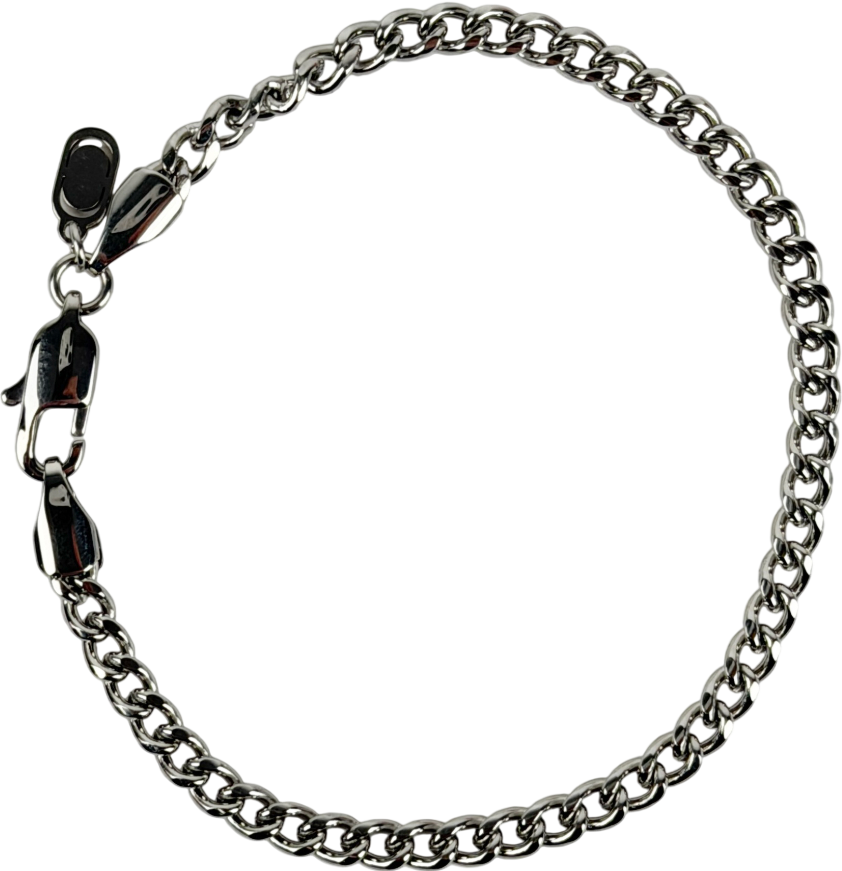 CRAFTD LONDON Stainless Steel Cuban Bracelet 4mm