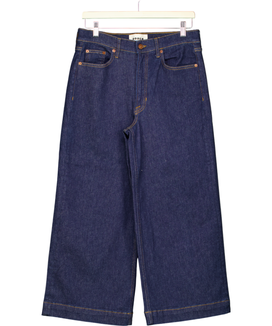 BODEN Blue High Rise Wide Crop Jeans W29