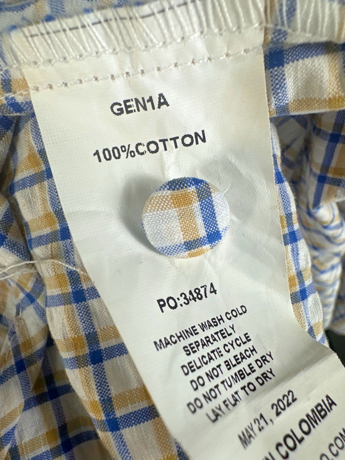 Dondolo Blue/White Checked Dress UK S