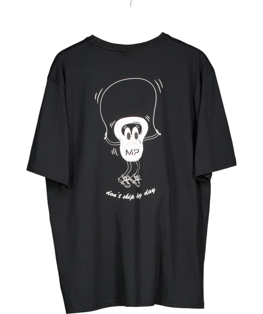 My Protein Black Dont Skip Leg Day T-shirt UK L