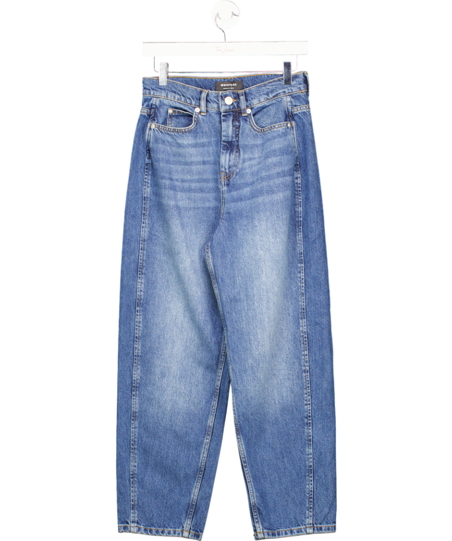 Whistles Mid Blue High Rise Barrel Leg Jeans W26