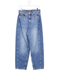 Whistles Mid Blue High Rise Barrel Leg Jeans W26