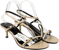 M&S Nude Buckle Strappy Kitten Heel Sandals UK 6 EU 39