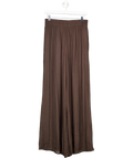 ZARA Brown Chocolate Satin Wide Leg Trouser UK M