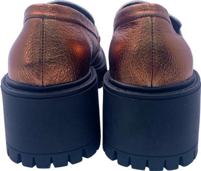 Pixy Bronze Metallic Loafers UK Size 6