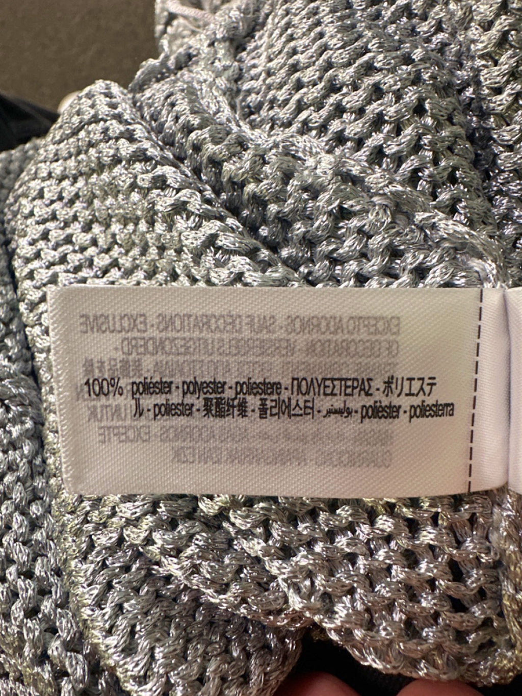 Zara Silver Knit Tank Top UK S