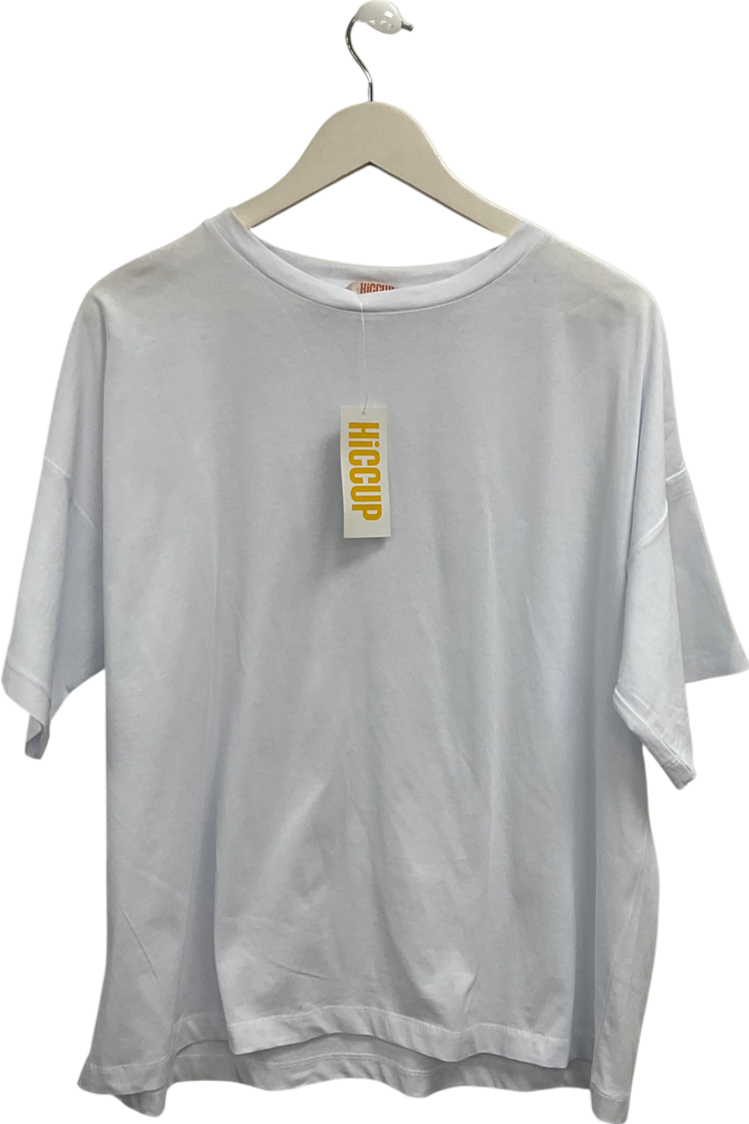 hiccup White Crew Neck T-shirt UK 10