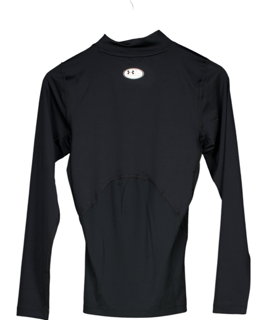 Under Armour Black Heatgear Mock Long Sleeve Tee UK M