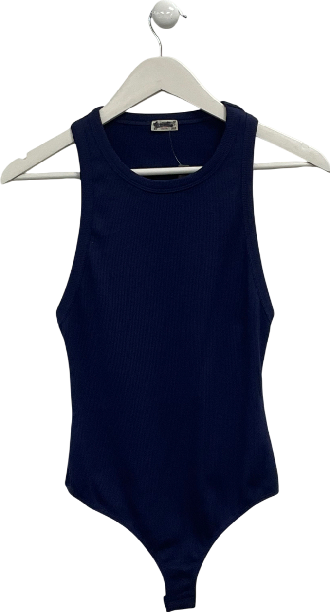 Free People Blue Sleeveless Bodysuit UK S