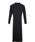 BOA Black High Neck Knitted Midi Dress UK M