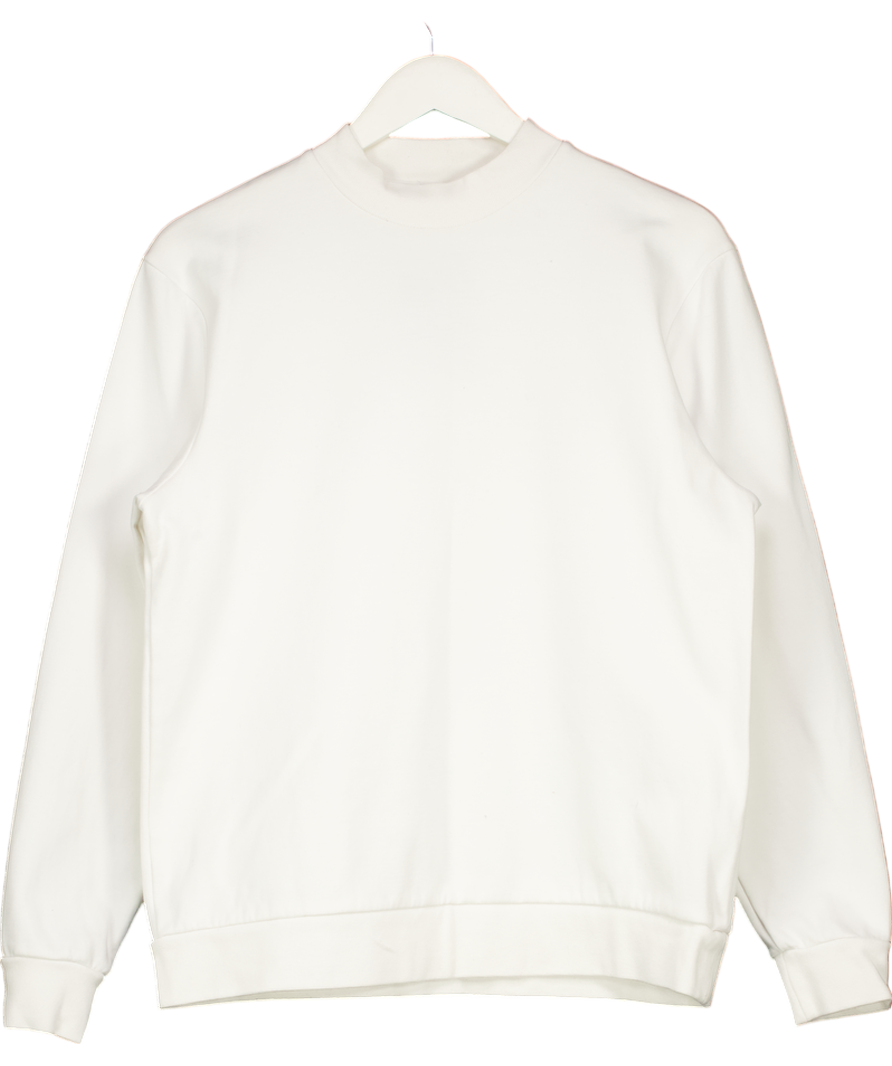 ZARA White Crew Neck Sweatshirt UK M