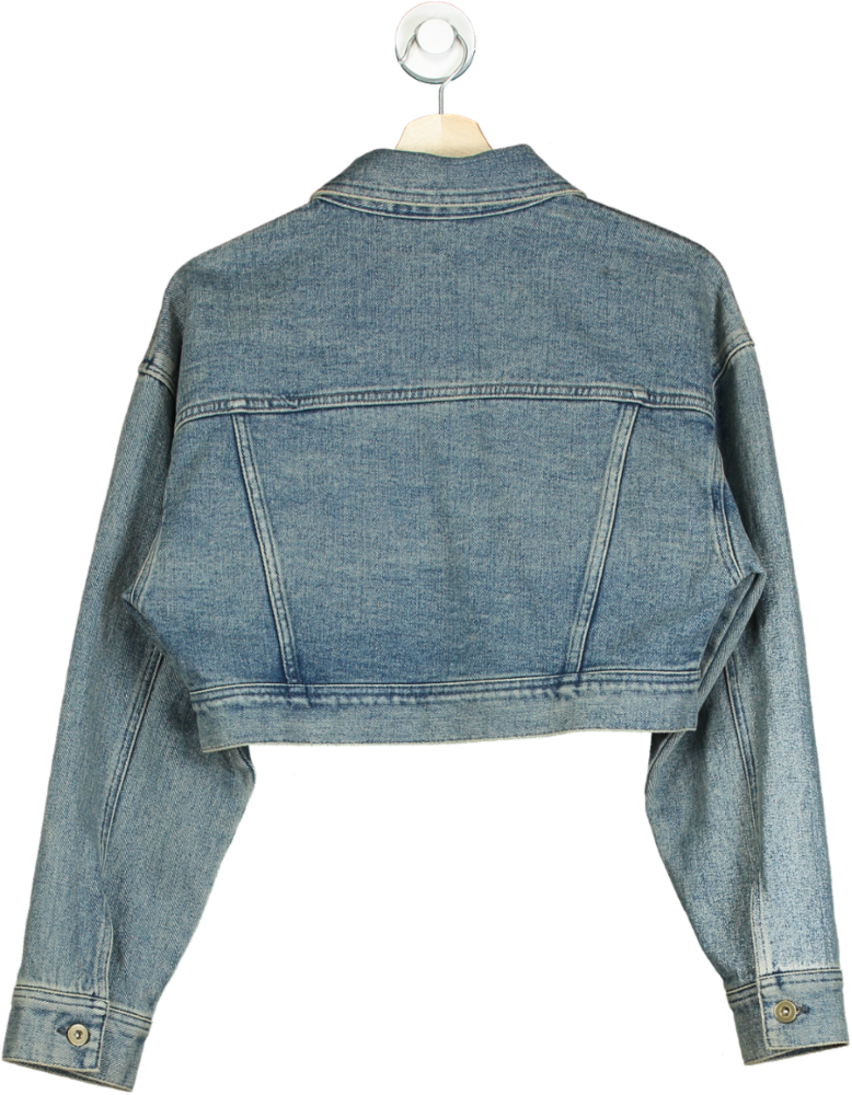 Blossom Blue Denim Cropped Jacket UK M