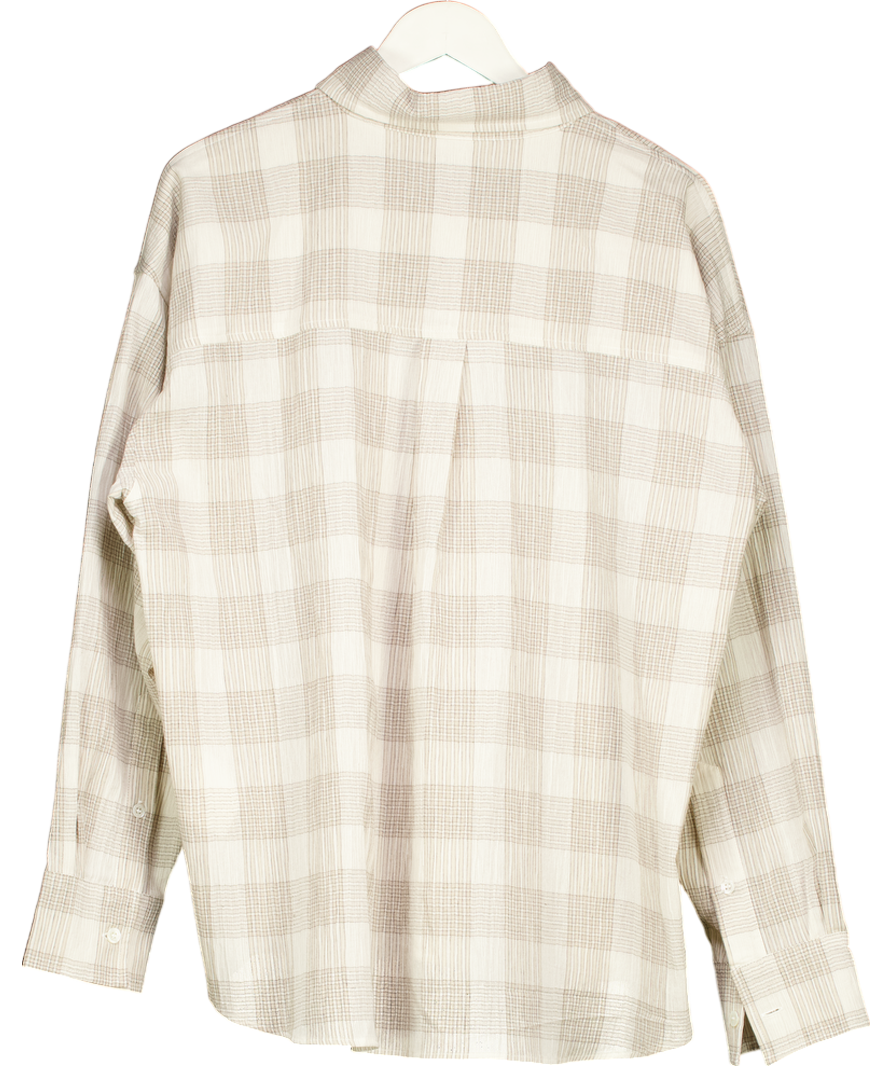 Picante Cream Rocco Shirt Crinkle Check UK M