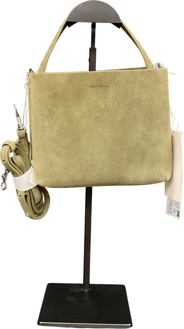 NA-KD Mini Suede Crossbody Tote Khaki Green