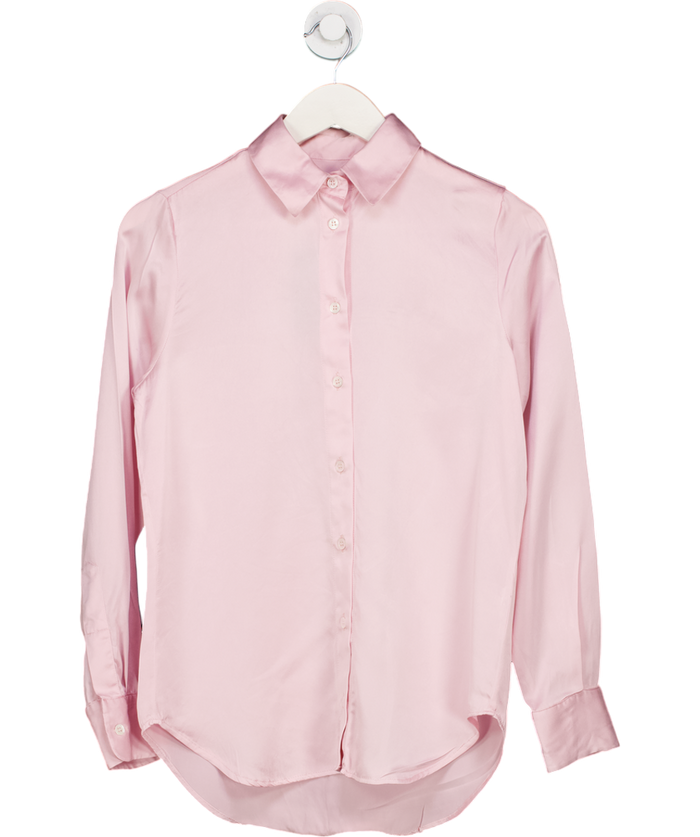 Serena Bute Pink 100% Silk Classic Shirt UK XS
