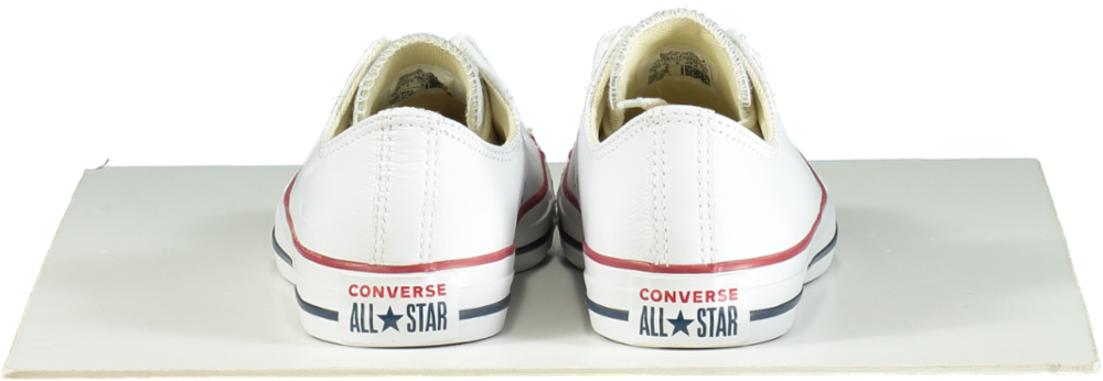 Converse White Chuck Taylor All Star Ox All Leather Trainers UK 5
