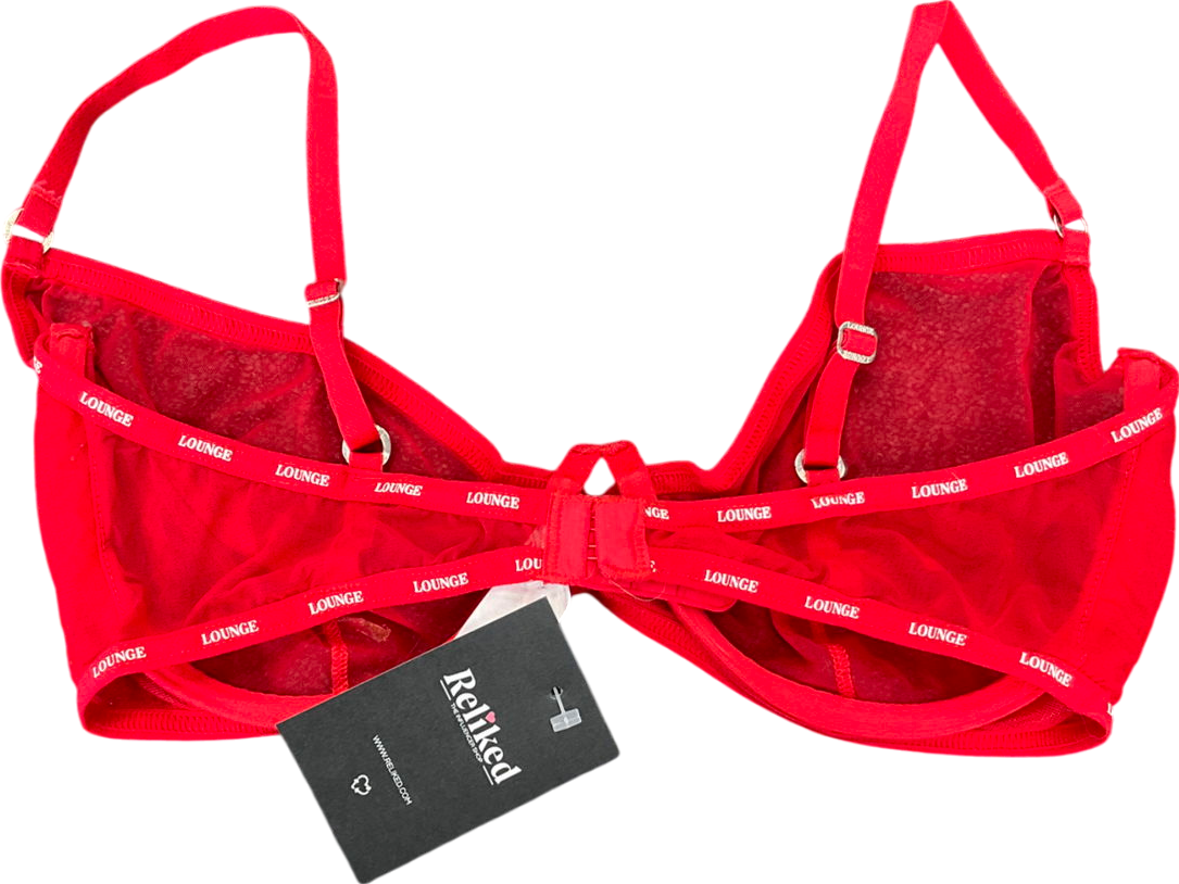 Lounge Underwear Red Balcony Bra UK 36F