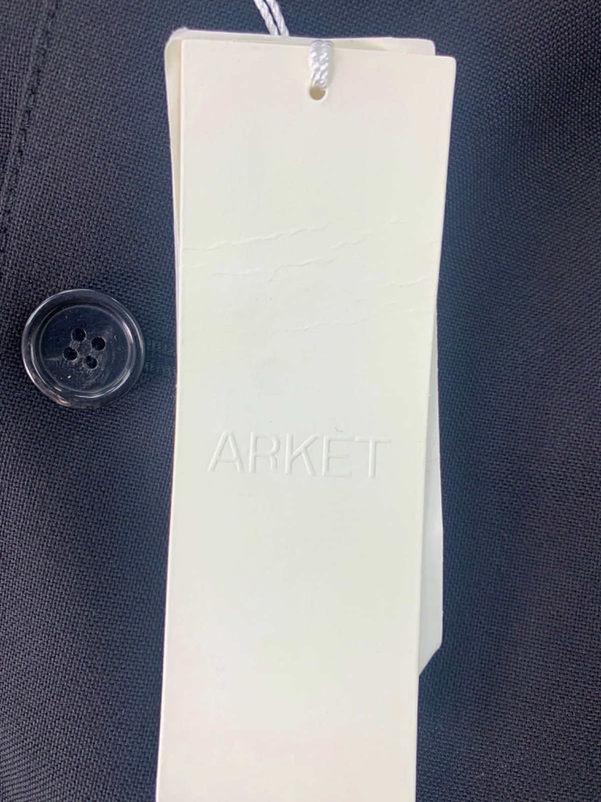 Arket Black Marzotto Tessuto Wool Blazer UK 40R