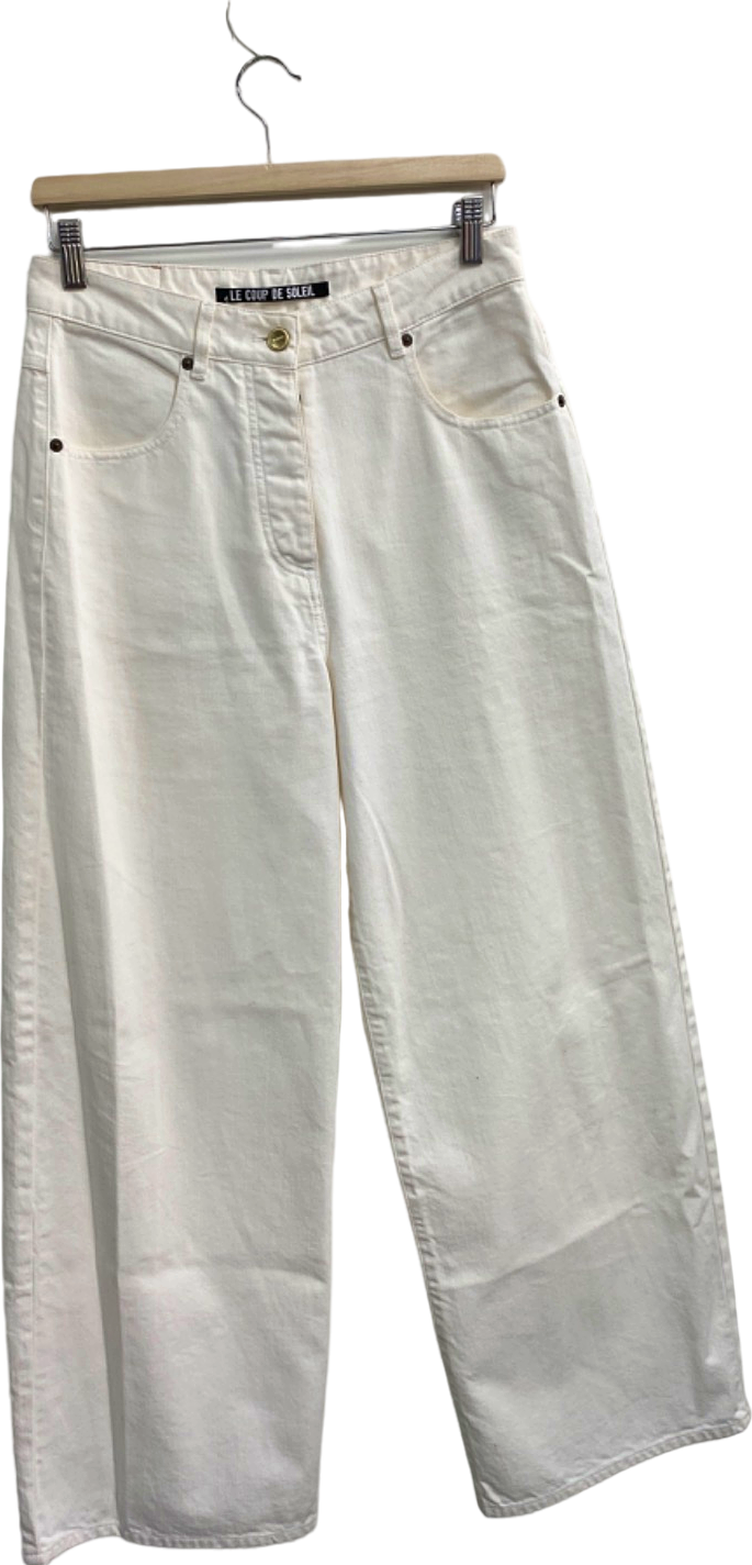 Jacquemus White Le Coup De Soleil Wide Leg Jeans W26