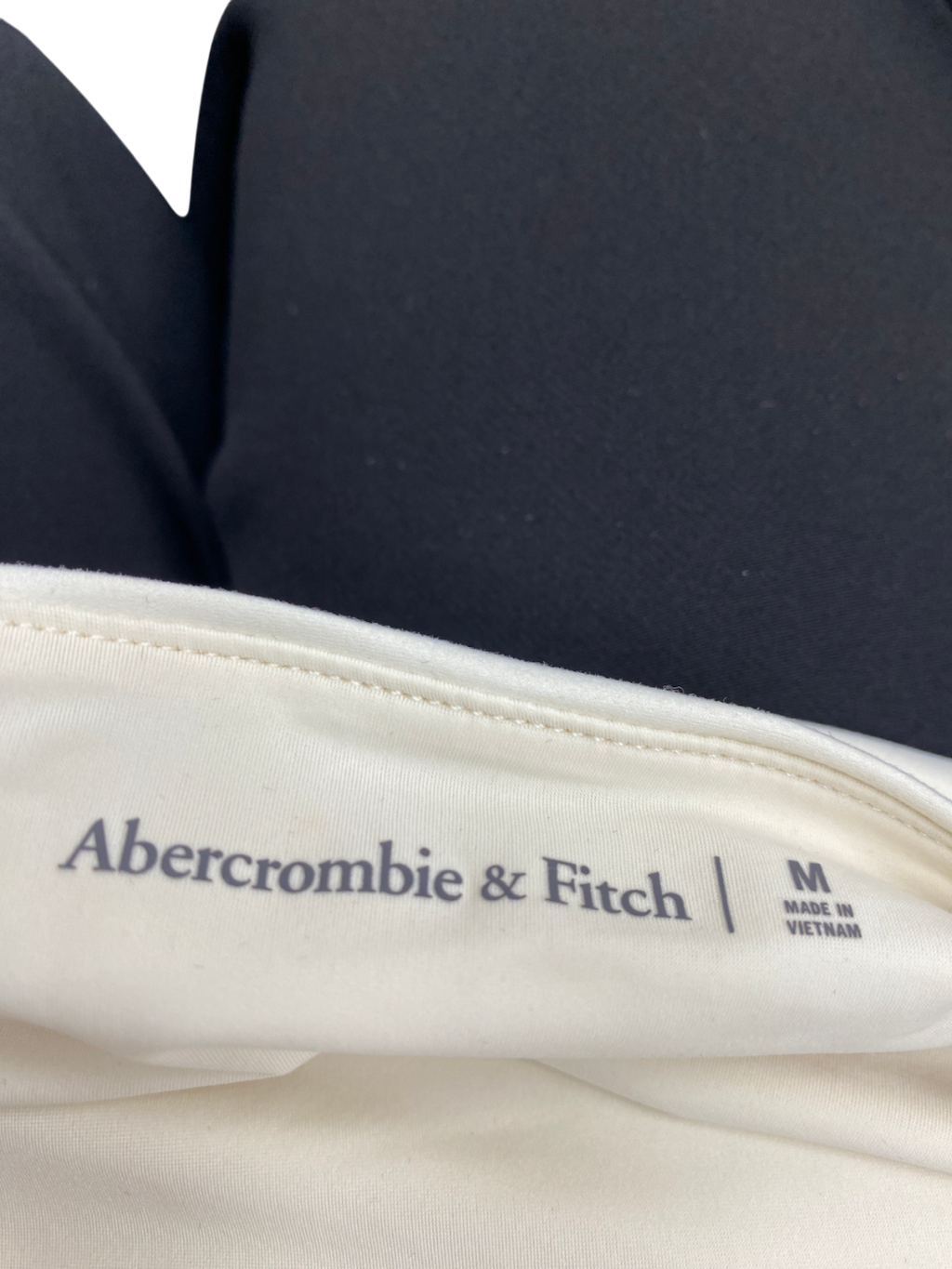 Abercrombie & Fitch Cream Slash Neck Long Sleeve Bodysuit UK M