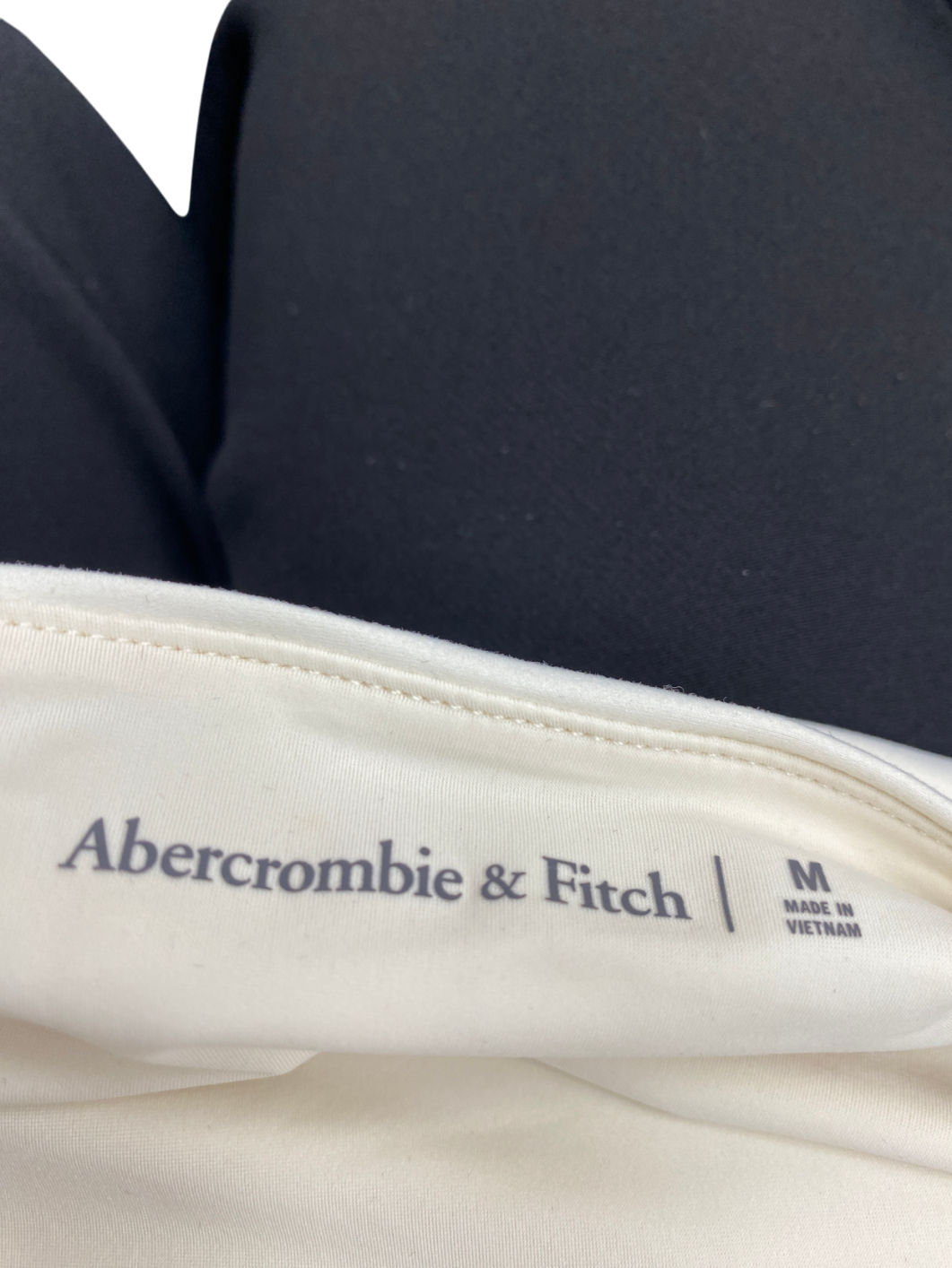 Abercrombie & Fitch Cream Slash Neck Long Sleeve Bodysuit UK M