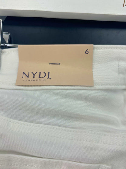 NYDJ Optic White Chloe Capri Jeans UK 10