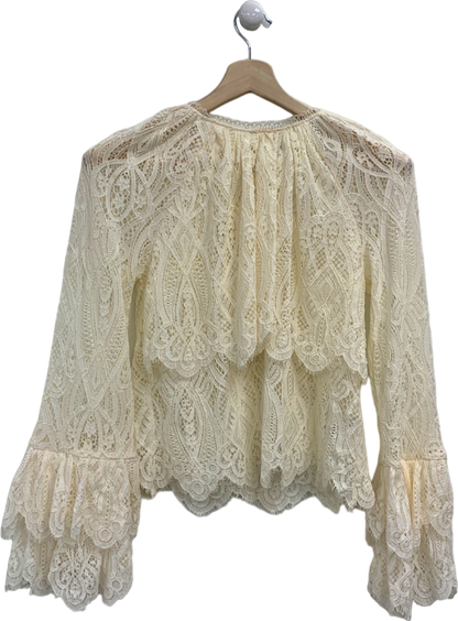 River Island Cream Lace Blouse UK 6