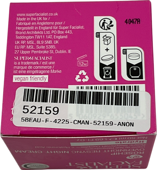 Super Facialist Rosehip Overnight Resync Night Cream 50ml