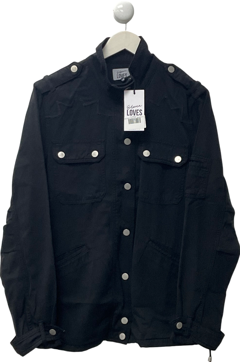 Eleven Loves Black Tina Utility Shacket UK 14