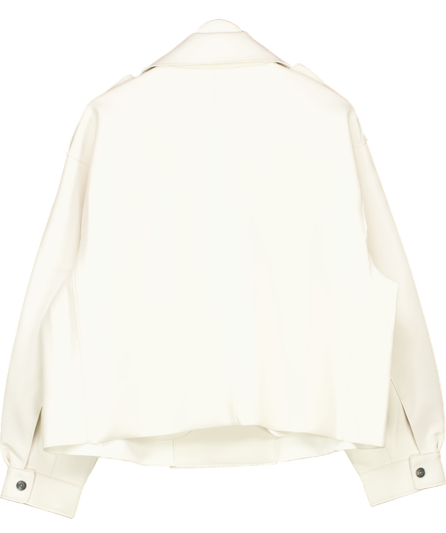 Free People White We The Free - Alexis Vegan Leather Jacket UK XL