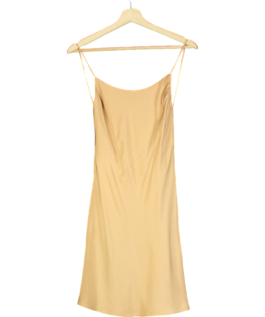 Studio Mantis Beige Backless Short Slip dress UK XS