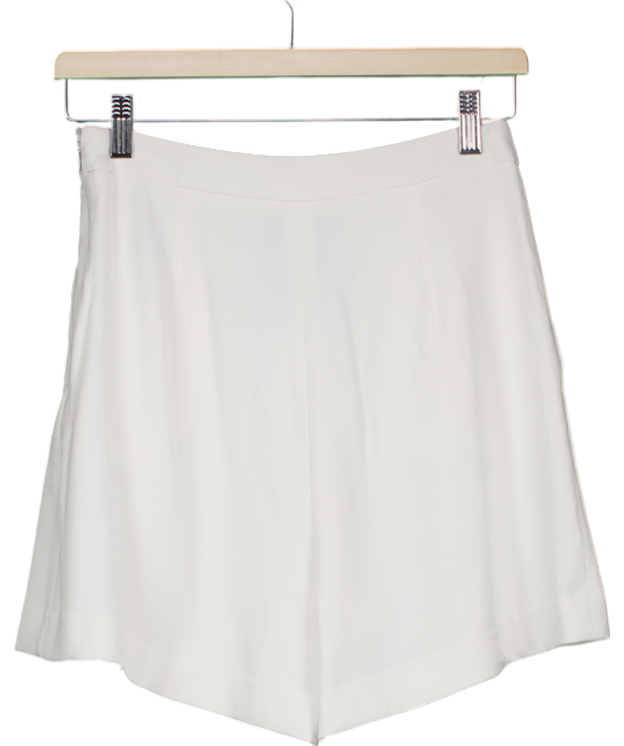 H&M White Button Detail Shorts UK 8
