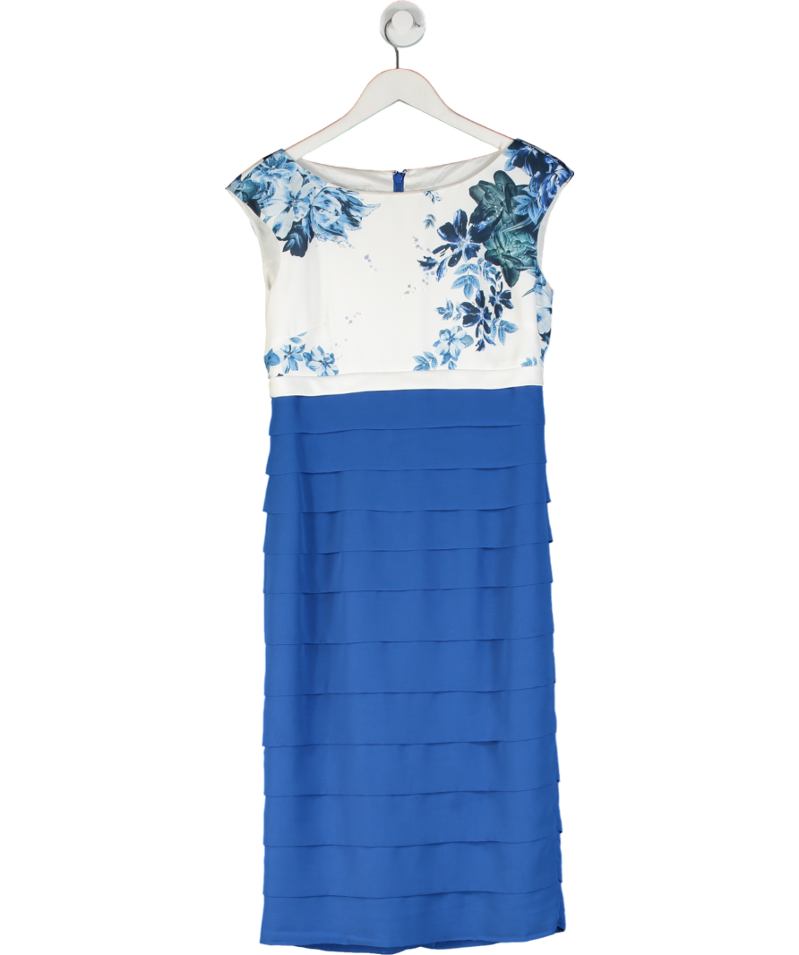 Cappelli Condici Blue Occasion Dress And Bolero Jacket Set UK 12