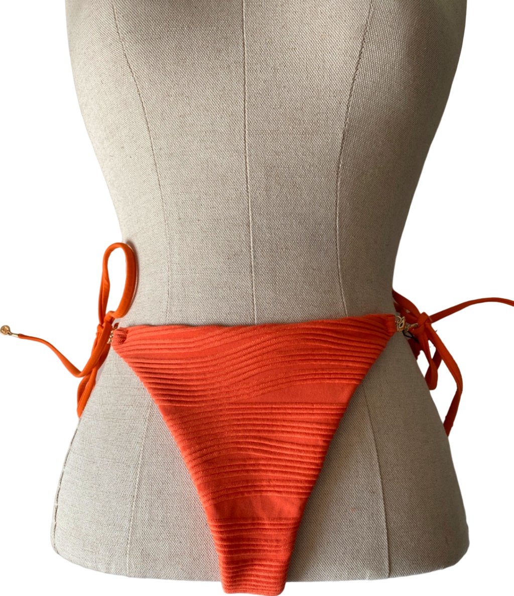 Bluebella Orange Orla Tie-Side Bikini Brief UK S