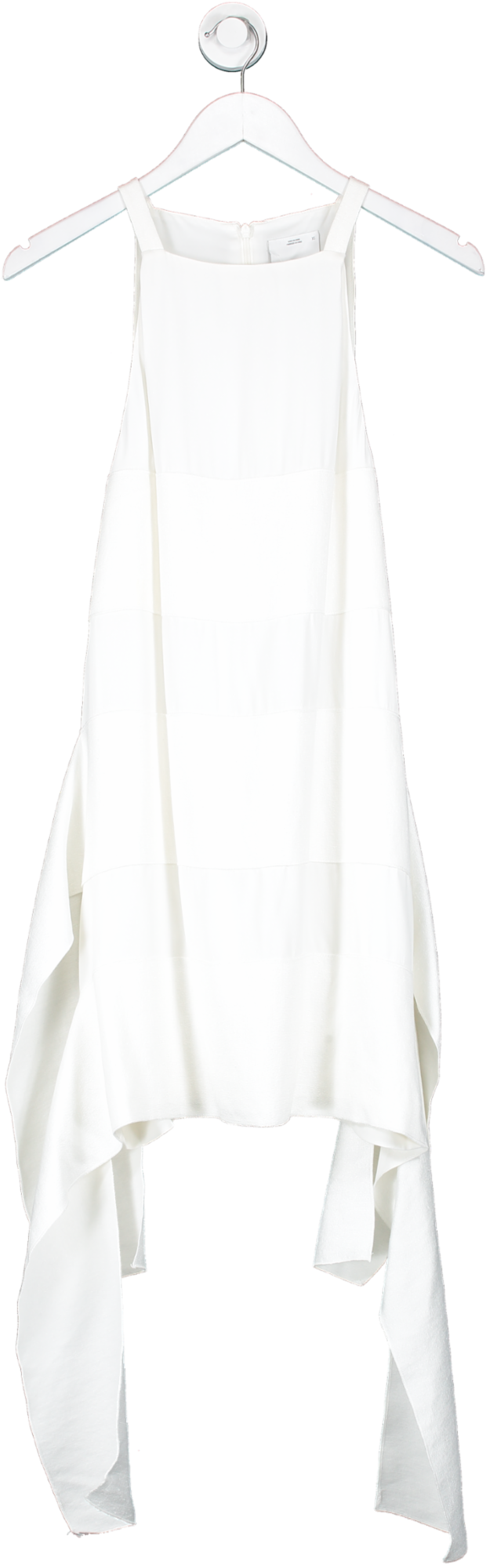 C/MEO White Sleeveless Dress With Drape Sides UK XS