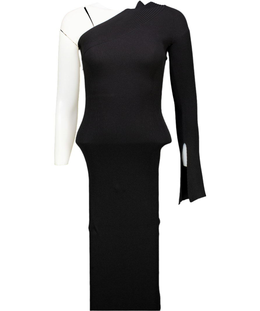 H&M Black One-shoulder Dress UK XS