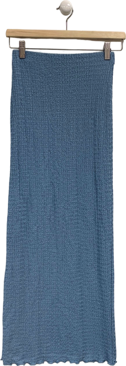 River Island Blue Textured Skirt UK 6