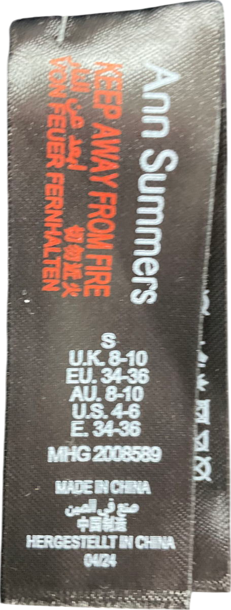 Ann Summers Black Dark Side Crotchless Bodysuit UK S/M