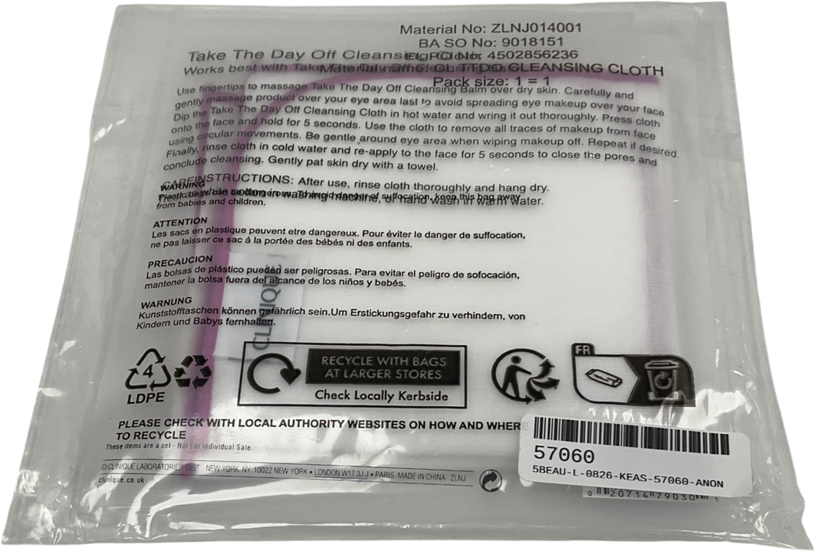 Clinique Take The Day Off Cleansing Cloth